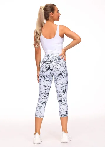 Miniatura 6 de THE GYM PEOPLE - Pantalones deportivos de yoga gruesos de tiro alto para mujer, con bolsillos y control de abdomen, leggings para entrenar y correr
