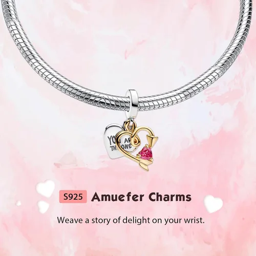 Miniatura 125 de Amufer S925 Charms for Women, compatible with Pandora Bracelets and Necklaces, Jewelry Gift