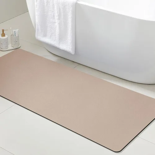 Miniatura 50 de ACCUMTEK Alfombrilla de Baño Ultra Delgada, Alfombrillas de Baño Antideslizantes con Respaldo Mejorado para Colocar Bajo la Puerta, Alfombras