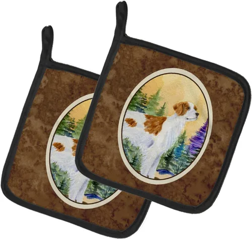 Miniatura 241 de Caroline's Treasures SS8617PTHD - Juego de soportes para ollas de cocina resistentes al calor, almohadillas calientes para horno para cocinar, Husky