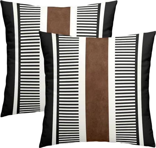 Miniatura 10 de Kawani Fundas de almohada de conejo de Pascua de 16x16 pulgadas, juego de 2 fundas de almohada decorativas de conejo negro floral de Pascua