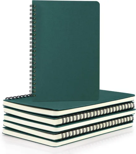Miniatura 16 de EUSOAR - Cuaderno con espiral rayado, tamaño A5, paquete de 24 de 5.5" x 8.3", 120 páginas, cuaderno universitario con rayas, cuaderno de viaje