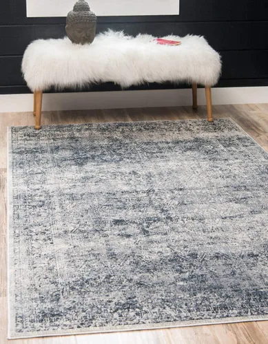 Miniatura 14 de Unique Loom Chateau Collection Alfombra de área - Jefferson (2' x 3' 1" Rectángulo, Azul Gris/Beige)