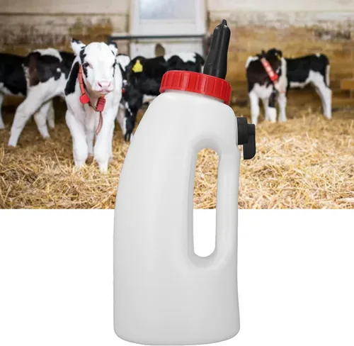 Miniatura 2 de Jiawu Biberón de ternero, biberón de leche de ternero de 4 litros, biberón de lactancia Biberón de leche de ternero Botella alimentadora de leche