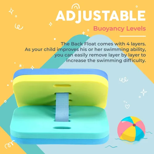 Miniatura 3 de Sunlite Sports Flotador de espalda con cinturón ajustable, flotador con múltiples capas, para niños y niños pequeños natación seguridad