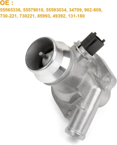 Miniatura 6 de Conjunto de carcasa de termostato de refrigerante de motor de aluminio mejorado compatible con Buick Encore 2013-2020 Chevy Cruze Sonic Trax