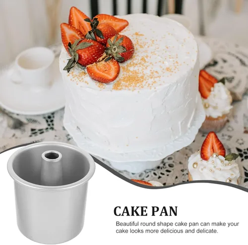 Miniatura 2 de Kichvoe Molde redondo para pasteles de aleación de aluminio, con parte inferior extraíble, molde para hornear profundo para distribución uniforme