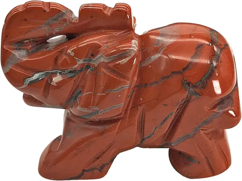 Miniatura 10 de Fekuar Figuras de elefante de cristal curativo talladas a mano de 1.5 pulgadas, escultura de estatua de animal de bolsillo de la suerte, decoración