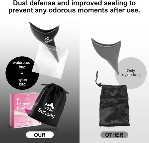 Miniatura 3 de Female Urination Device, Reusable Female Urinal Silicone Women Pee Funnel Allows Women to Pee Standing Up, The Perfect Companion for