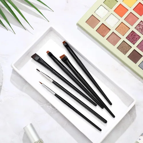 Miniatura 7 de Potchen Juego de 30 brochas delineadoras de ojos de gel, delineador de ojos en ángulo, fina y plana inclinada, herramienta de maquillaje fina