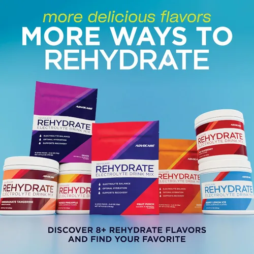 Miniatura 5 de AdvoCare Rehydrate - Mezcla de bebida con electrolitos - Incluye magnesio, sodio, potasio y calcio - Antioxidante y fortificado con aminoácidos