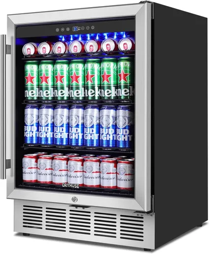 Miniatura 8 de ORYMUSE Refrigerador de vino de doble zona independiente de 175 botellas, refrigerador de vino integrado de gran capacidad de 24 pulgadas