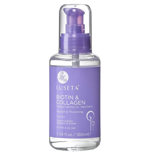 Miniatura 16 de Luseta - Suero capilar de cúrcuma y colágeno para cabello dañado y adelgazante, tratamiento de aceite fortalecedor que evita la rotura para mujeres