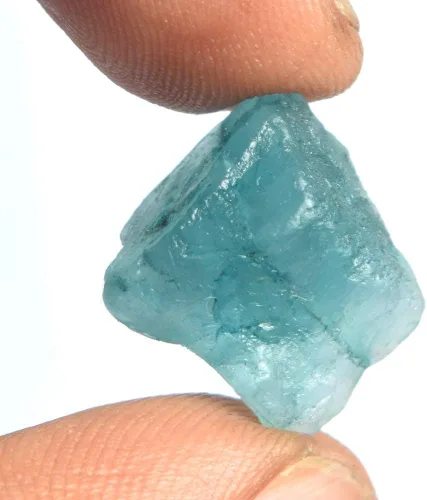 Miniatura 2 de GEMHUB Aguamarina azul celeste crudo de 11.75 quilates de grado superior de aguamarina en bruto natural, cristal curativo, Gema, Brasil - Aguamarina