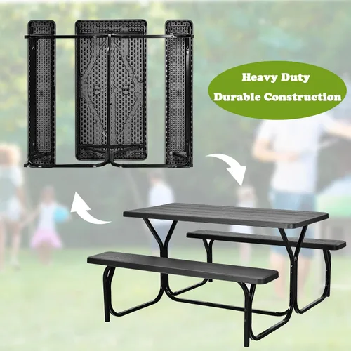 Miniatura 7 de Mesa de picnic al aire libre, negro