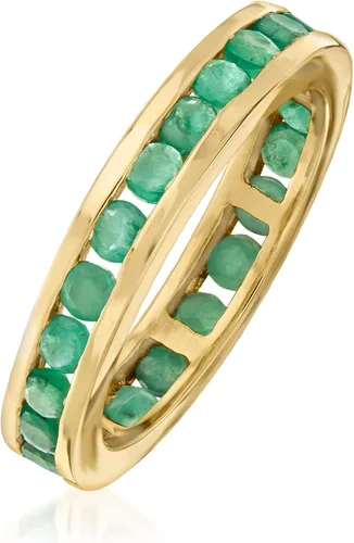 Miniatura 3 de Ross-Simons Anillo de eternidad esmeralda de 1,10 qt t en oro amarillo de 14 quilates, Gema, Esmeralda
