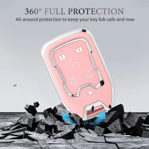Miniatura 4 de OFFCURVE Funda para llavero con llavero para GMC Yukon/Yukon XL Terrain Funda de llavero de TPU suave para Chevy Chevrolet Suburban Tahoe accesorios