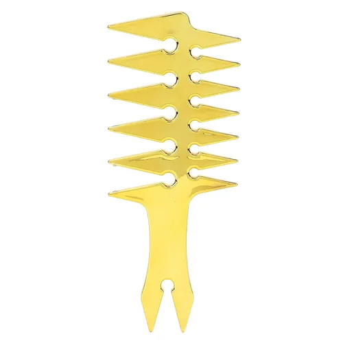 Miniatura 8 de Peine para hombre, peine de doble cara con dientes anchos para peluquería, peine de peinado retro (negro)