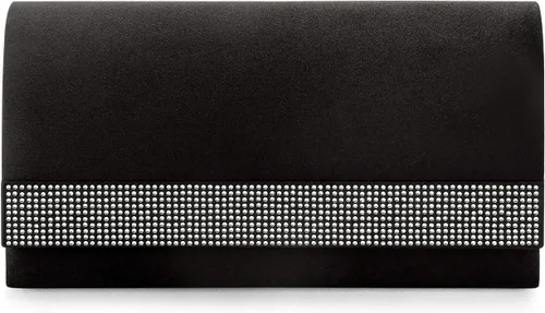 Miniatura 3 de Bolsos de noche de satén con diamantes de imitación, bolso de mano de novia para mujer, bolso de mano de graduación
