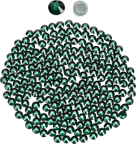Miniatura 31 de Cristales negros redondos Hotfix de vidrio plano (SS12/3.2MM/1440pcs)