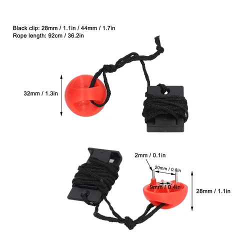 Miniatura 6 de Llave de seguridad universal para caminadora, 2 unidades, compatible con Nordictrack, Proform, Weslo, Golds Gym, Healthrider y todas las cintas