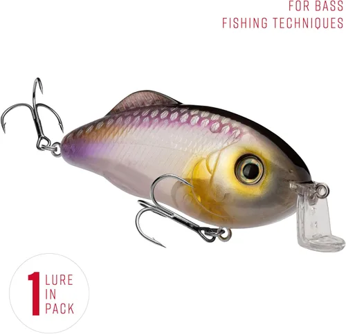 Miniatura 3 de Strike King Hybrid Hunter Shallow Jr. Señuelo de pesca, crankbait de buceo poco profundo, pico de 90 grados, ojos 3D, sonajero fuerte, se sumerge