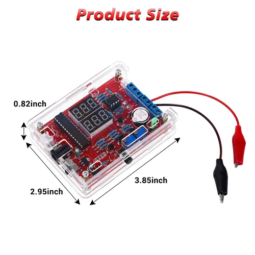 Miniatura 8 de MiOYOOW Kit de Práctica de Soldadura, Kit de Generador de Señal Ajustable PWM DIY, Probador de Voltaje y Corriente, Kit de Proyecto Electrónico, Kit