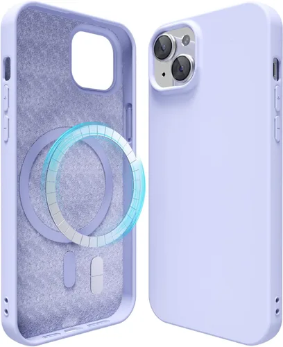 Miniatura 20 de oakxco Funda de silicona para iPhone 12 Pro Max, magnética, compatible con carga inalámbrica Magsafe, cubierta protectora de goma suave y delgada