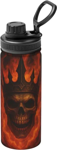 Miniatura 17 de Scarlet Eye Printed Insulated Water Bottle, 18oz Stainless Steel Funny Travel Mug, Leakproof Hot & Cold for Sports, Gym, Hiking