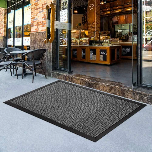 Miniatura 8 de Mibao Tapete para puerta delantera, resistente y duradero, tapete de bienvenida para interiores y exteriores, atrapador de suciedad, impermeable