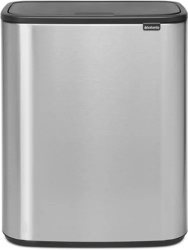 Miniatura 27 de Brabantia Bo Cubo de basura - 1 cubo interior de 9.5 galones (acero mate FPP) cubo de basura para residuos/reciclaje, compartimento extraíble +