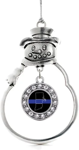Miniatura 249 de Inspired Silver - Roller Queen - Adorno de Navidad plateado - Adorno circular para árbol de Navidad con circonita cúbica - Decoración colgante
