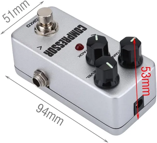 Miniatura 5 de Dilwe Pedal de efecto Mini compresor de guitarra Pedal de sostenedor para accesorios de guitarra eléctrica