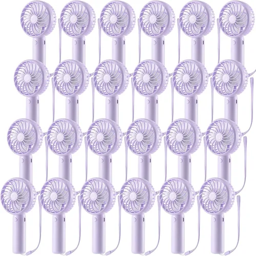 Miniatura 38 de Tujoe Mini ventilador de mano potente de 3 velocidades, ventilador personal pequeño portátil recargable con base USB para mujeres, maquillaje