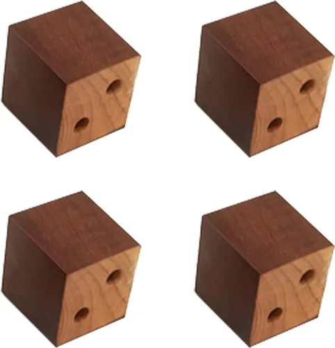 Miniatura 13 de Muebles de madera maciza de roble con patas elevadas, mesa de sofá y patas de silla, patas de gabinete, patas de bloque de madera, 3