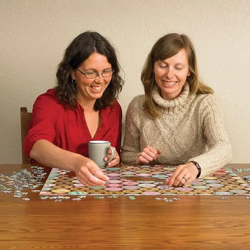 Miniatura 3 de Cobble Hill - Rompecabezas de 1000 piezas - ¡Sew Happy! - Póster de muestra incluido