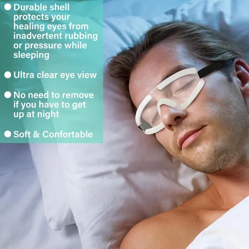 Miniatura 6 de Kingdder Protector de ojos transparente para dormir, gafas protectoras con correa ajustable y acolchado suave, sensibilidad de los ojos a la luz