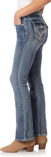 Miniatura 3 de WallFlower Women's Luscious Curvy Bootcut Mid-Rise Bling Insta Stretch Juniors Jeans (Standard and Plus)