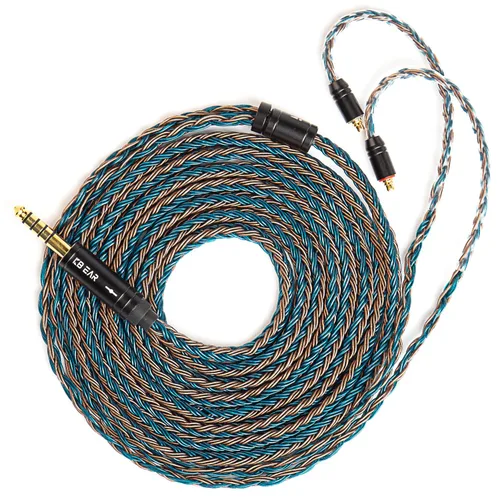 Miniatura 34 de H HIFIHEAR Cable de repuesto mejorado para auriculares, 8 núcleos, cable de cobre chapado en plata con cable IEM de 2 pines de 0.031 in para UM3X