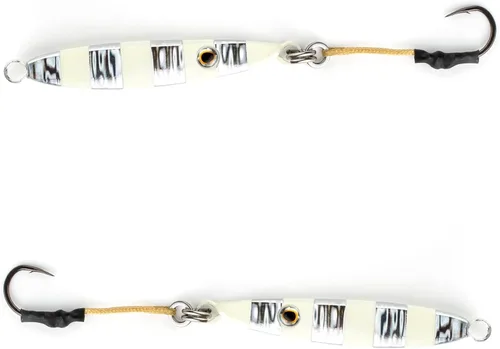 Miniatura 5 de X6 Jigs Ocean Jigs - Señuelos verticales rápidos de caída profunda de 7.76 oz (7.8 onzas) Anillo de propietario de ganchos MUSTAD Cordón