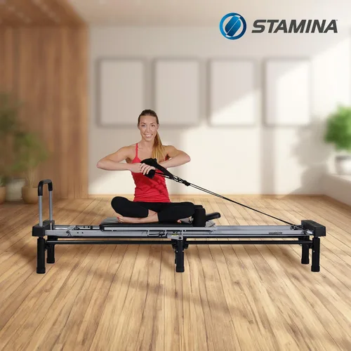 Miniatura 5 de Reformador AeroPilates - Máquina de entrenamiento de Pilates para gimnasio en casa - Reboteador de fitness cardiovascular - Capacidad