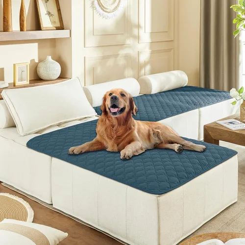 Miniatura 32 de gogobunny Manta 100% Impermeable de Doble Cara para Perros, Cubierta Suave para Cama de Mascotas, Reversible, Protege Muebles, Sillón, Sofá, Coche