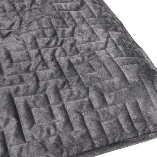 Miniatura 6 de Nova Microdermabrasion Manta con peso (48 x 72 pulgadas, 15 libras para 130-170 libras, color gris) Manta pesada para adultos y niños Algodón