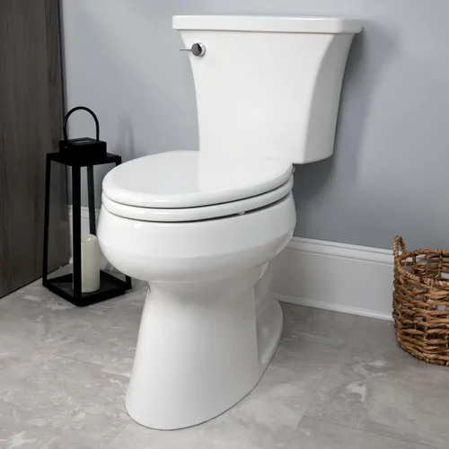 Miniatura 8 de Mayfair Linden - Asiento de inodoro de cierre lento, antideslizante, de madera resistente, fácil de instalar, redondo, color blanco