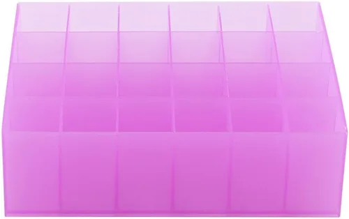Miniatura 5 de ZJchao Organizador de lápiz labial, soporte para brillo de labios, organizador de cosméticos, almacenamiento de maquillaje, 24 rejillas, soporte