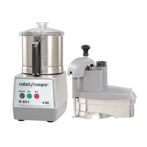 Miniatura 2 de Robot Coupe R401 Procesador de alimentos comerciales de alimentación continua combinada de 4.5 cuartos de galón, 120 V, gris