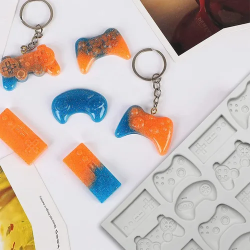 Miniatura 5 de SAKOLLA Moldes de Silicona para Controlador de Juegos, 16 Cavidades Moldes de Controlador de Videojuegos para Chocolate, Dulces, Decoración de Gris