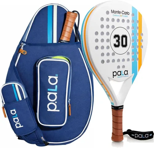 Miniatura 14 de Juego de raquetas de pádel con bolsa, incluye raqueta de pádel de alto rendimiento y bolsa elegante, ideal para principiantes y jugadores avanzados