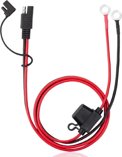 Bates - Conector de batería SAE, arnés de terminal SAE a junta tórica, conector de batería de 2 pines, 2 pies, 1 paquete, 10 AWG