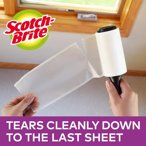 Miniatura 2 de Scotch-Brite Everyday Clean - Rodillo de pelusa – 1 rollo de 56 hojas – Funciona muy bien en pelo de mascotas, ropa, muebles y más